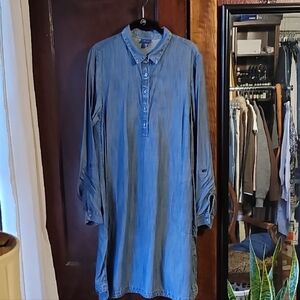 J. Jill Denim Blue Long Sleeve Dress